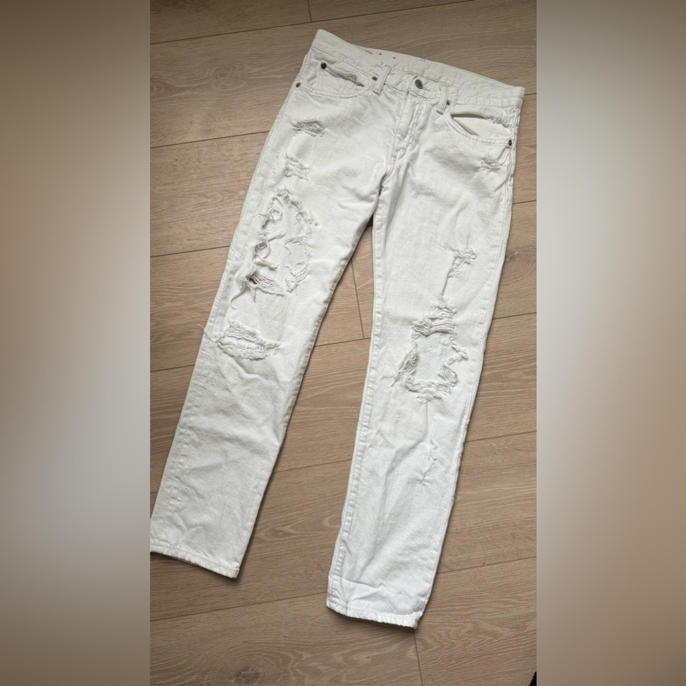 DENIM & SUPPLY by Ralph Lauren Distressed White Jeans size 25 PRELOVED EXCELLENT